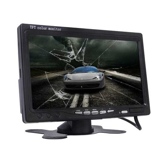 7-inch car display RCA interface VGA aviation head iron head new screen sunshade monitor display screen