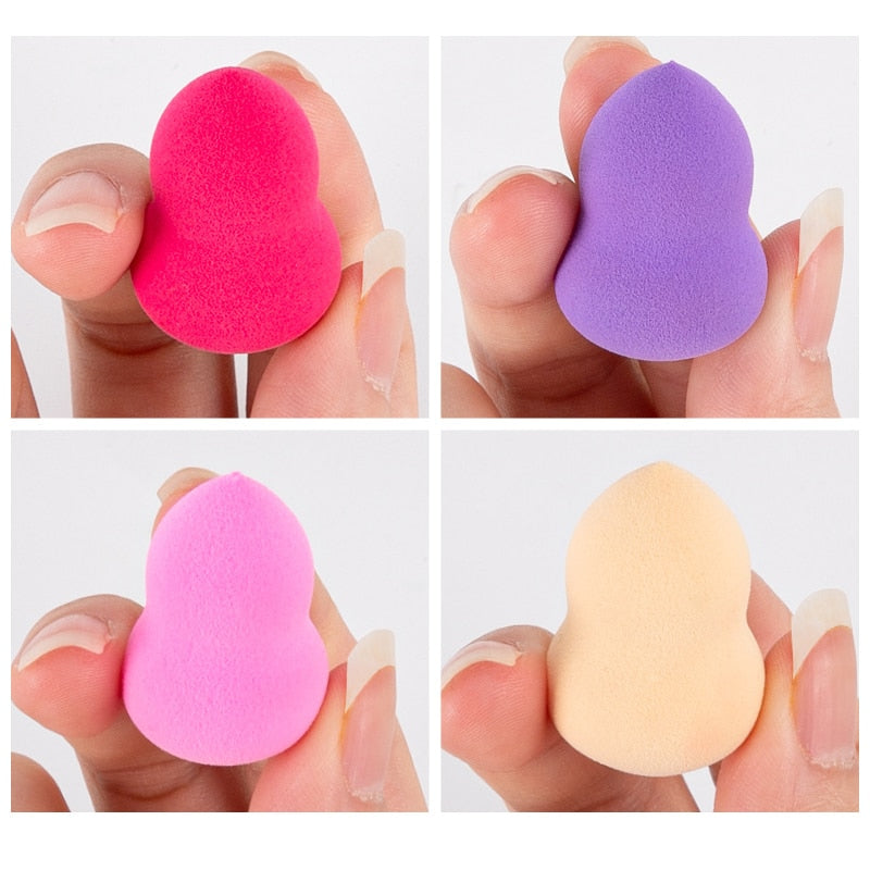 4pcs Makeup Blender Cosmetic Puff Makeup Sponge with Storage Box Foundation Powder Sponge Beauty Tool Women Make Up Accessories