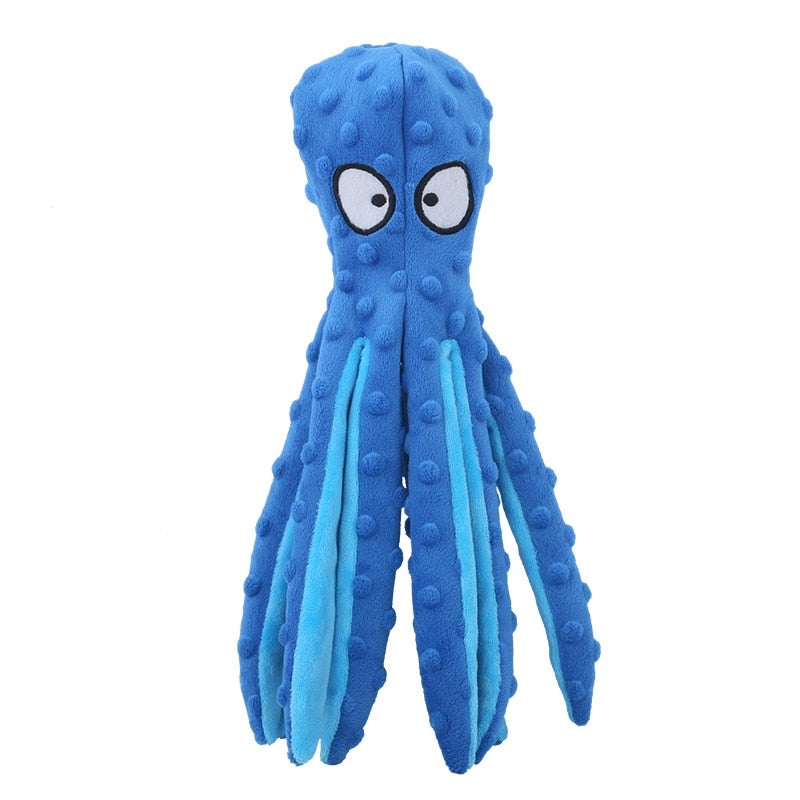 8 Legs Octopus Soft Stuffed Plush Dog Toys Outdoor Play Interactive Squeaky Dogs Toy Sounder Sounding Paper Chew Tooth toy