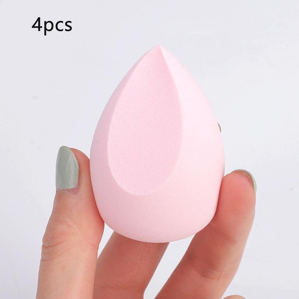 4pcs Makeup Blender Cosmetic Puff Makeup Sponge with Storage Box Foundation Powder Sponge Beauty Tool Women Make Up Accessories